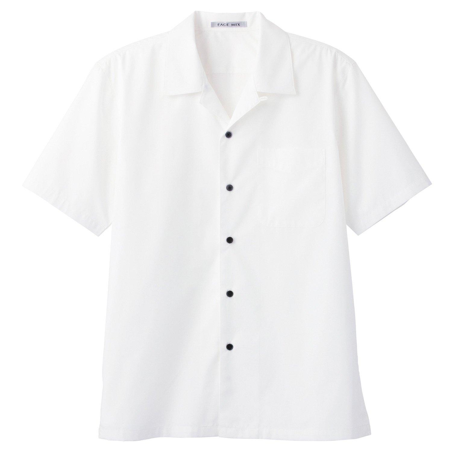 Bonmax Broad Open Collar Short Sleeve Shirt White 3S FB4529U