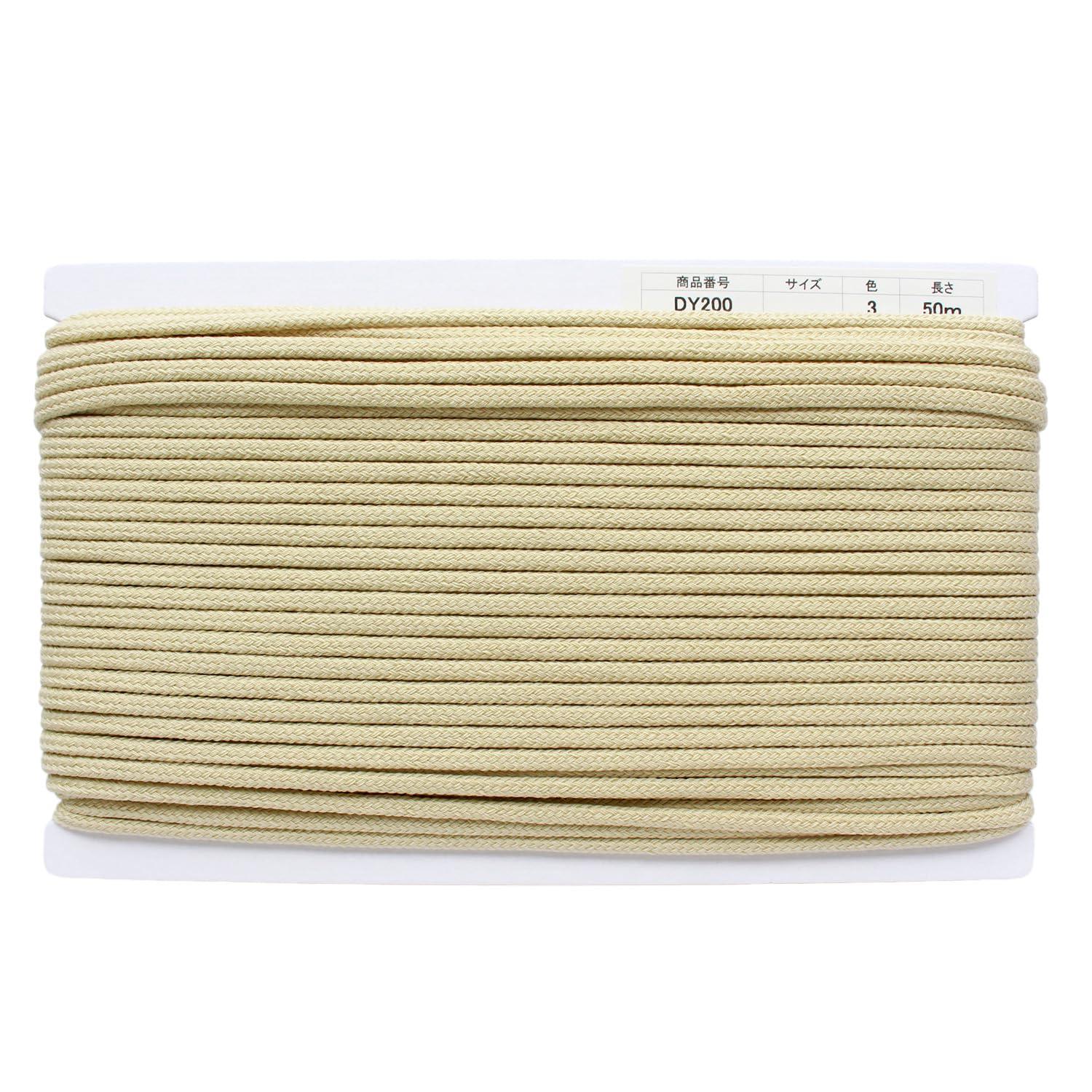 Nippon Chuko Acrylic Craft Cord φApprox. 5mm × 50m Beige DY200-3
