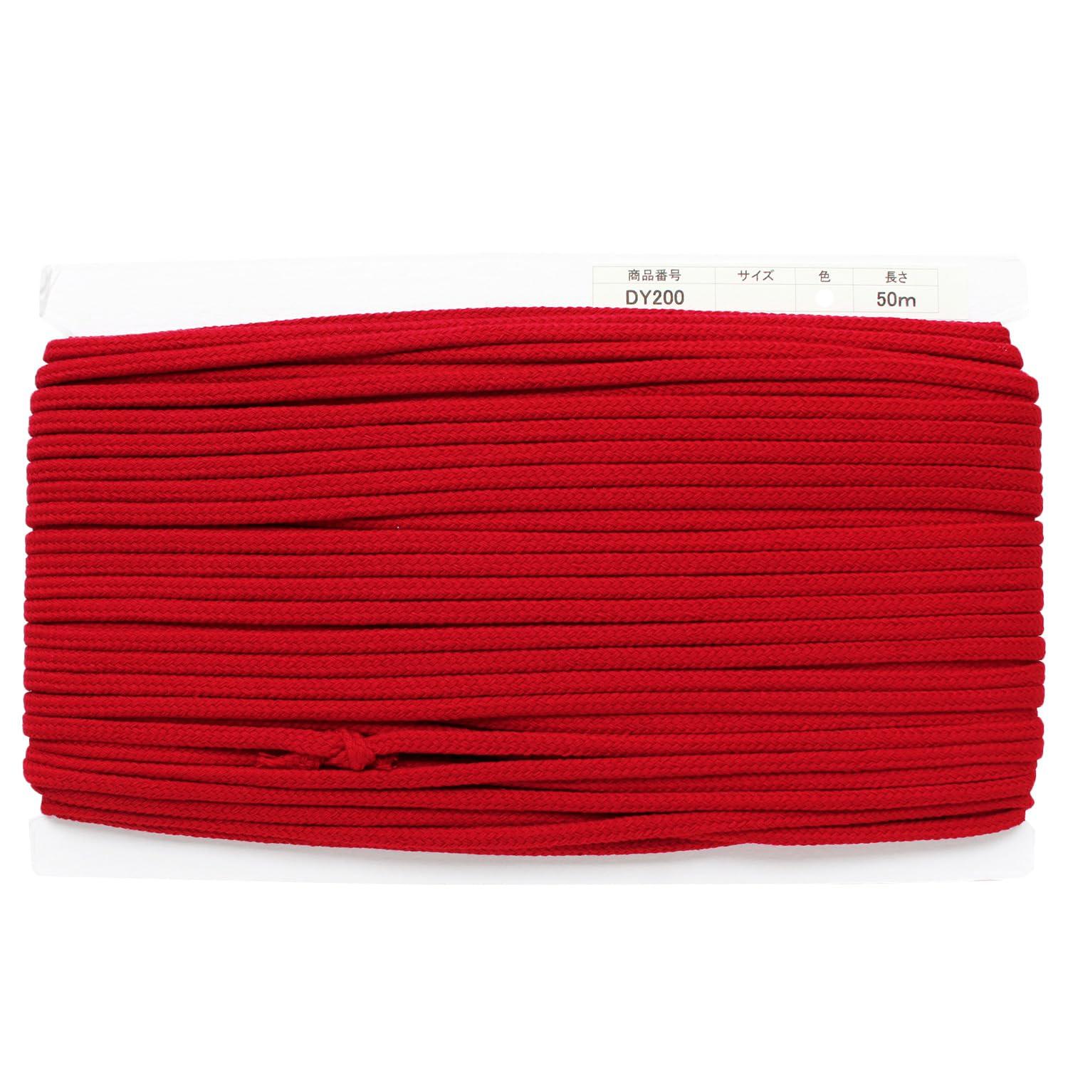 Nippon Chuko Acrylic Craft Cord φApprox. 5mm × 50m Red DY200-7