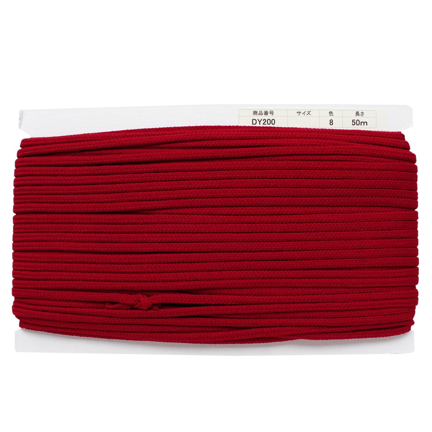 Nippon Chuko Acrylic Craft Cord φApprox. 5mm × 50m Wine Red DY200-8