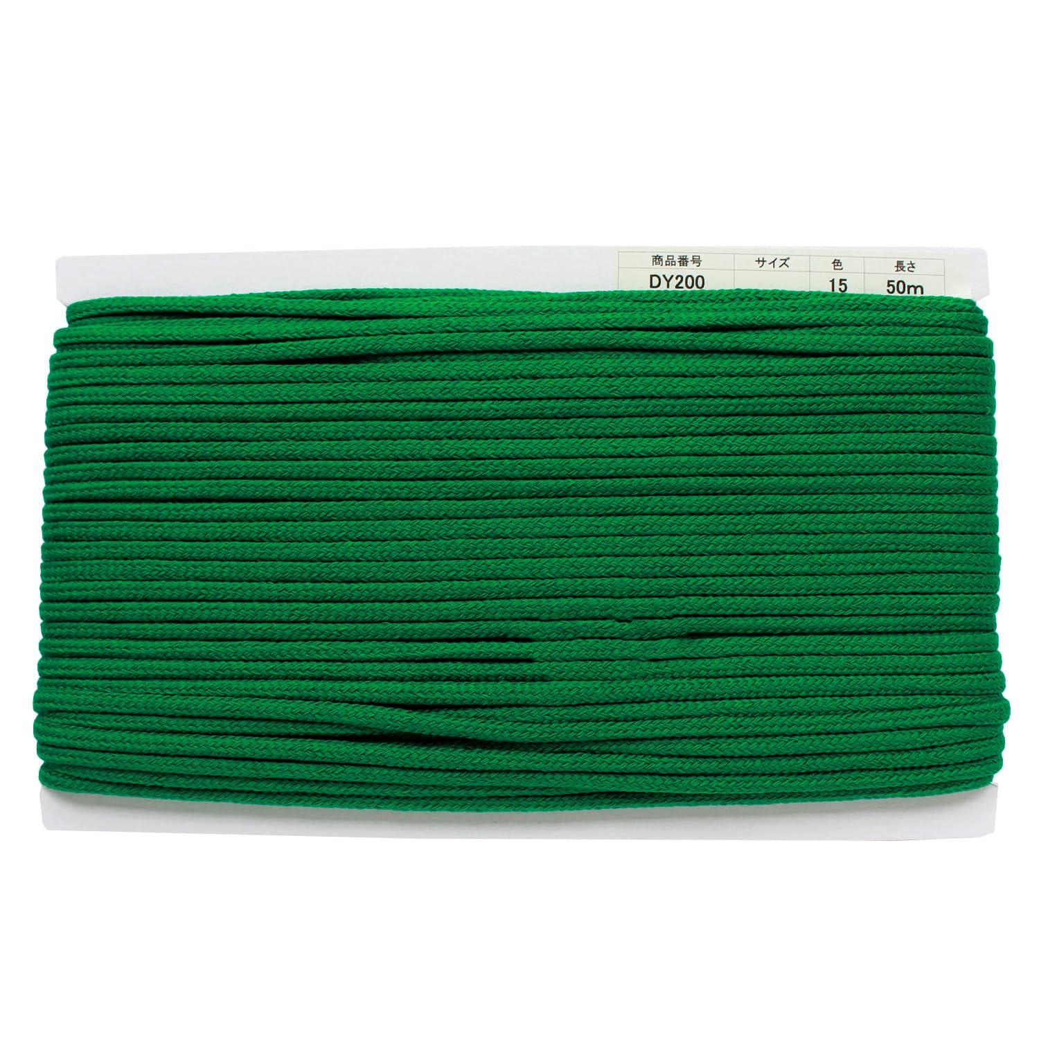 Nippon Chuko Acrylic Craft Cord φApprox. 5mm×50m Green DY200-15