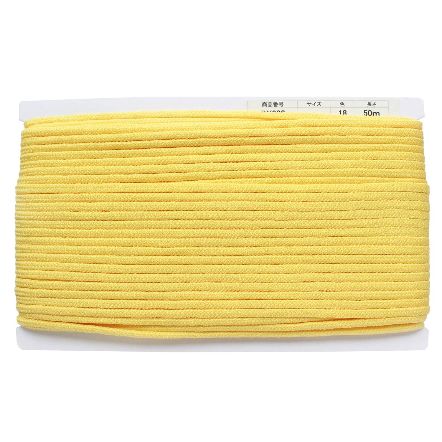 Nippon Chuko Acrylic Craft Cord φApprox. 5mm × 50m Pastel Yellow DY200-18