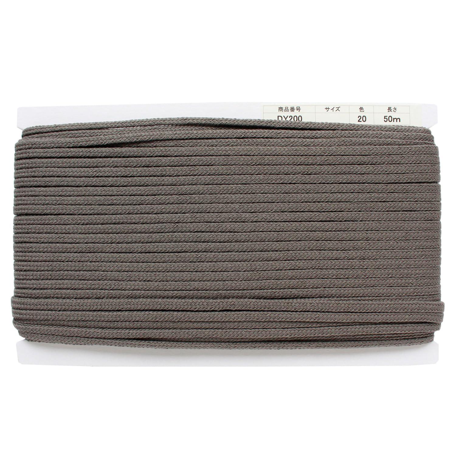 Nippon Chuko Acrylic Craft Cord φApprox. 5mm × 50m Dark Gray DY200-20