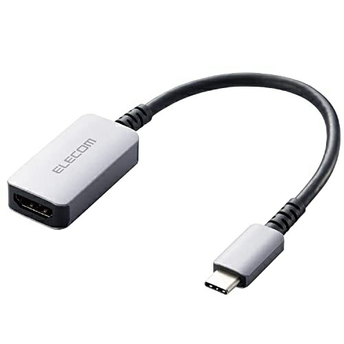 ELECOM USB-C to HDMI Adapter High Durability (USB C to HDMI 60Hz Adapter) 0.12m Silver  AD-CHDMIQSSV