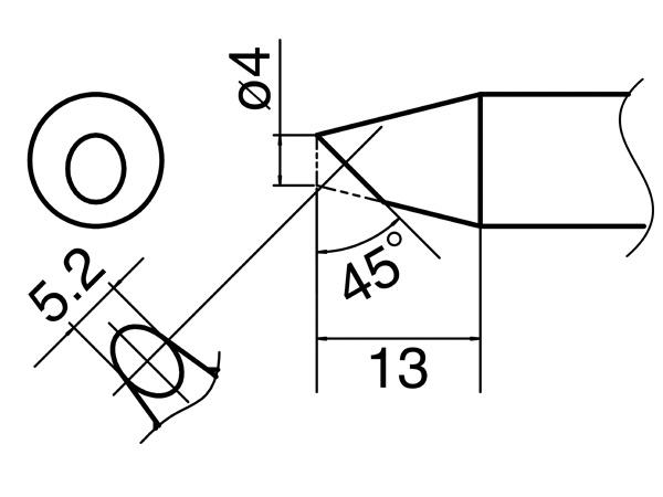 φ0.4mm Replacement Soldering Tip (for EA304AM)
