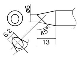 φ0.5mm Replacement Soldering Tip (for EA304AM)