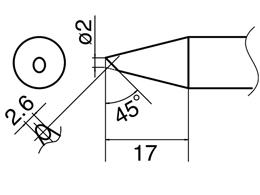 φ0.2mm Replacement Soldering Tip (for EA304AM)