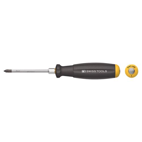 #1x80mm[+] Screwdriver (Through-Handle, Hex Shank)
