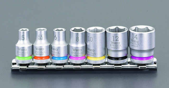 ESCO 1/4" Drive Socket Set (ZYKLOP) EA617AH-1