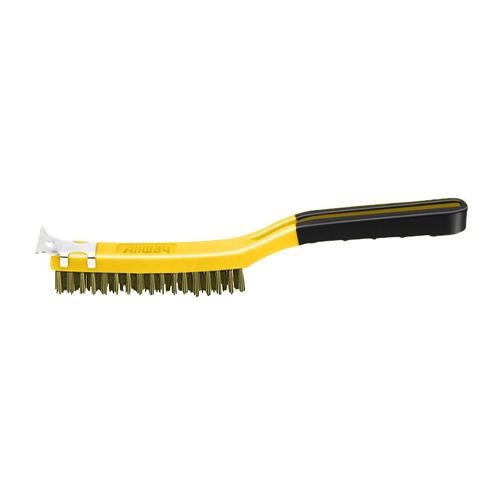 342mm Wire Brush (Soft Grip / Brass, 3-Row)