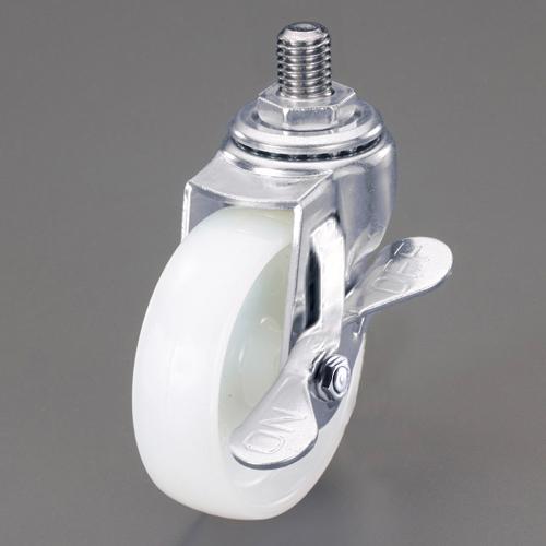 100mm Casters (Swivel, Screw-Type, Brake, Stainless Steel)