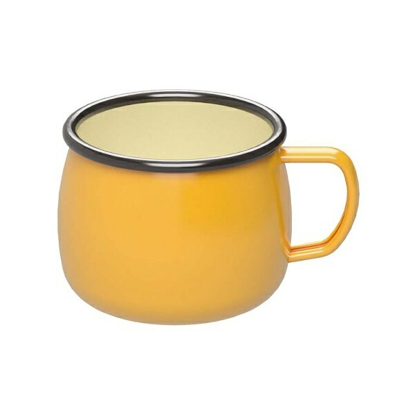 CAPTAIN STAG BBQ Cup Enamel Mug Yellow 400ml UH-503