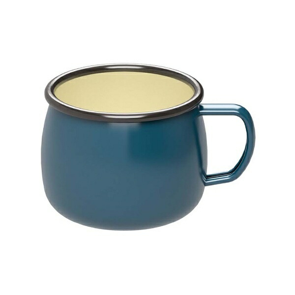 CAPTAIN STAG BBQ Cup Enamel Mug Dark Blue 400ml UH-504 Width 88 × Depth 117 × Height 75mm