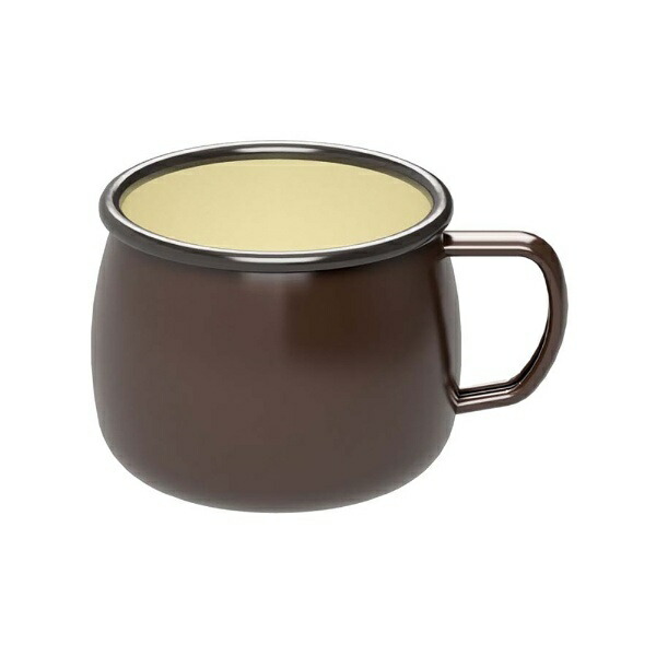 CAPTAIN STAG BBQ Cup Enamel Mug Brown 400ml UH-506 Width 88 × Depth 117 × Height 75mm