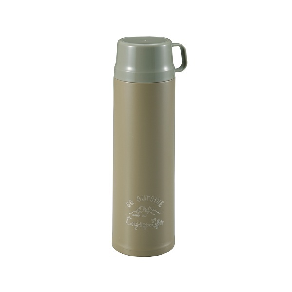 CAPTAIN STAG Sports Bottle Water Bottle Direct Drink/Cup Drink 2WAY Double Stainless Steel Bottle Vacuum Insulated Heat Retention/Cold Retention 900ml Khaki Monte UE-3489
