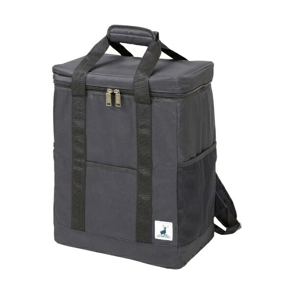 CAPTAIN STAG Insulated Cooler Bag Square Backpack-Style Cooler Bag Black UE-622 Dimensions: Width 34 × Depth 23 × Height 45 cm
