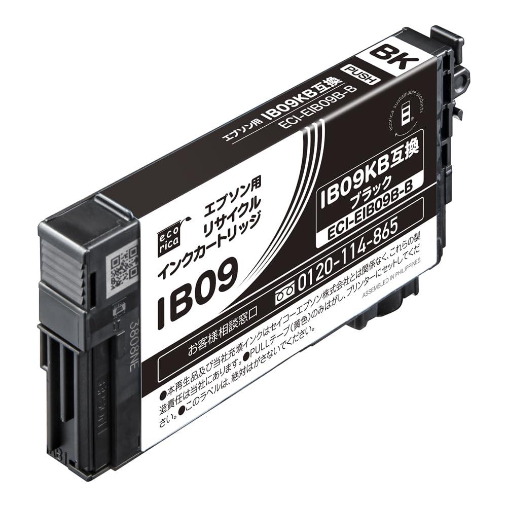 Ecolica Recycled Ink Cartridge Black (Pigment) [Epson: IB09KB Compatible] ECI-EIB09B-B 1 piece