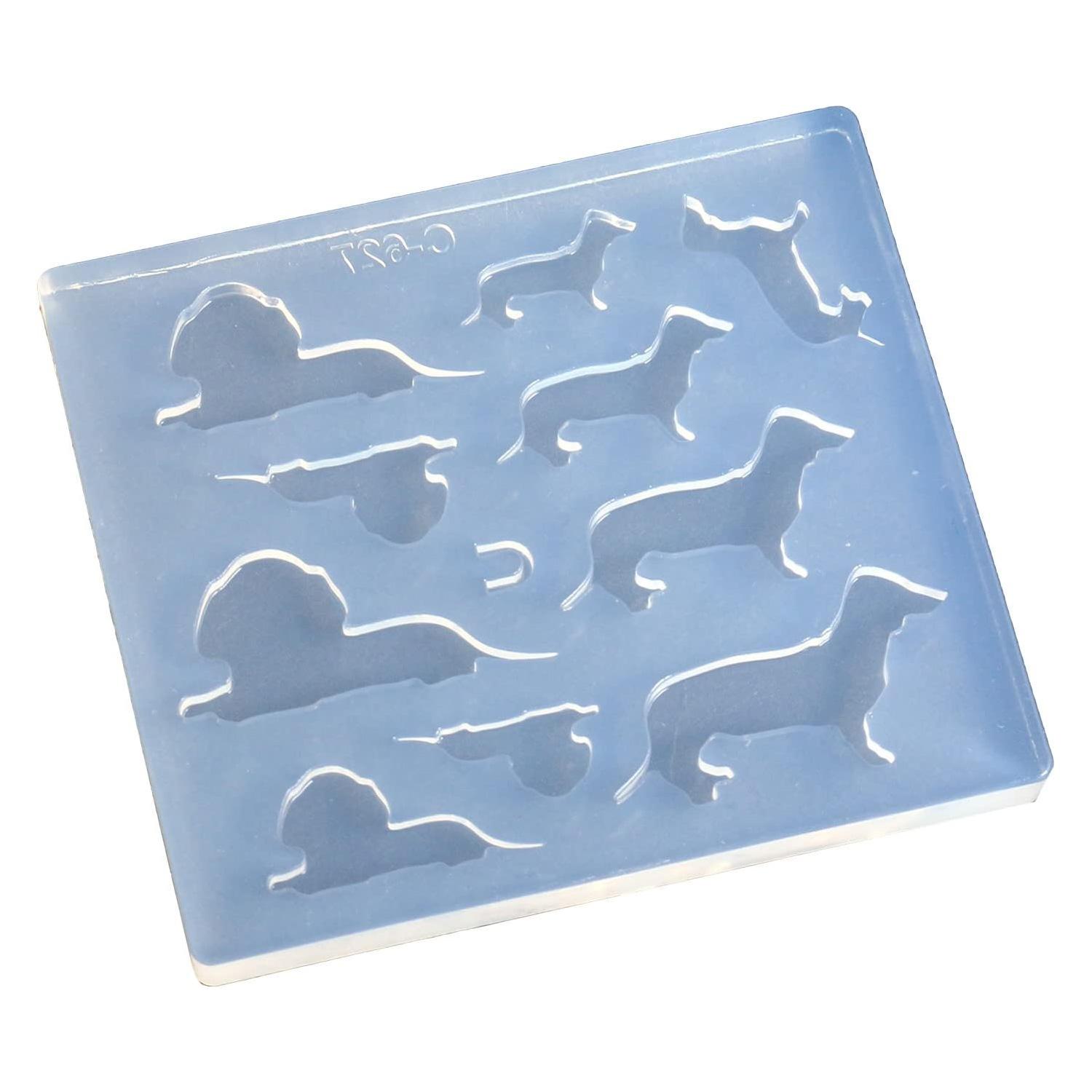 Kamejima Shoten Resin Craft Soft Mold Dachshund Silhouette 1 Set KAM-REJ-627