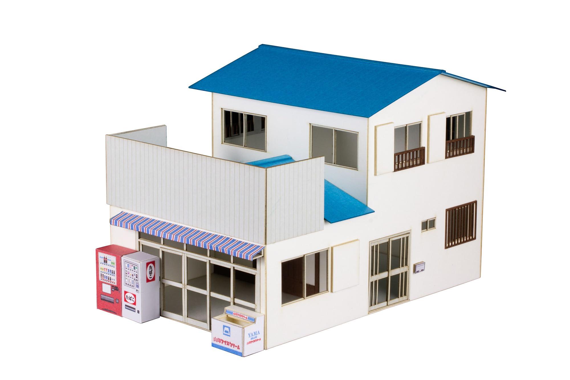 PLUMPMOA HO Gauge 1/80 Street Corner Accessories Series Shop “Yorozuya” Paper Kit Diorama Supplies MS093