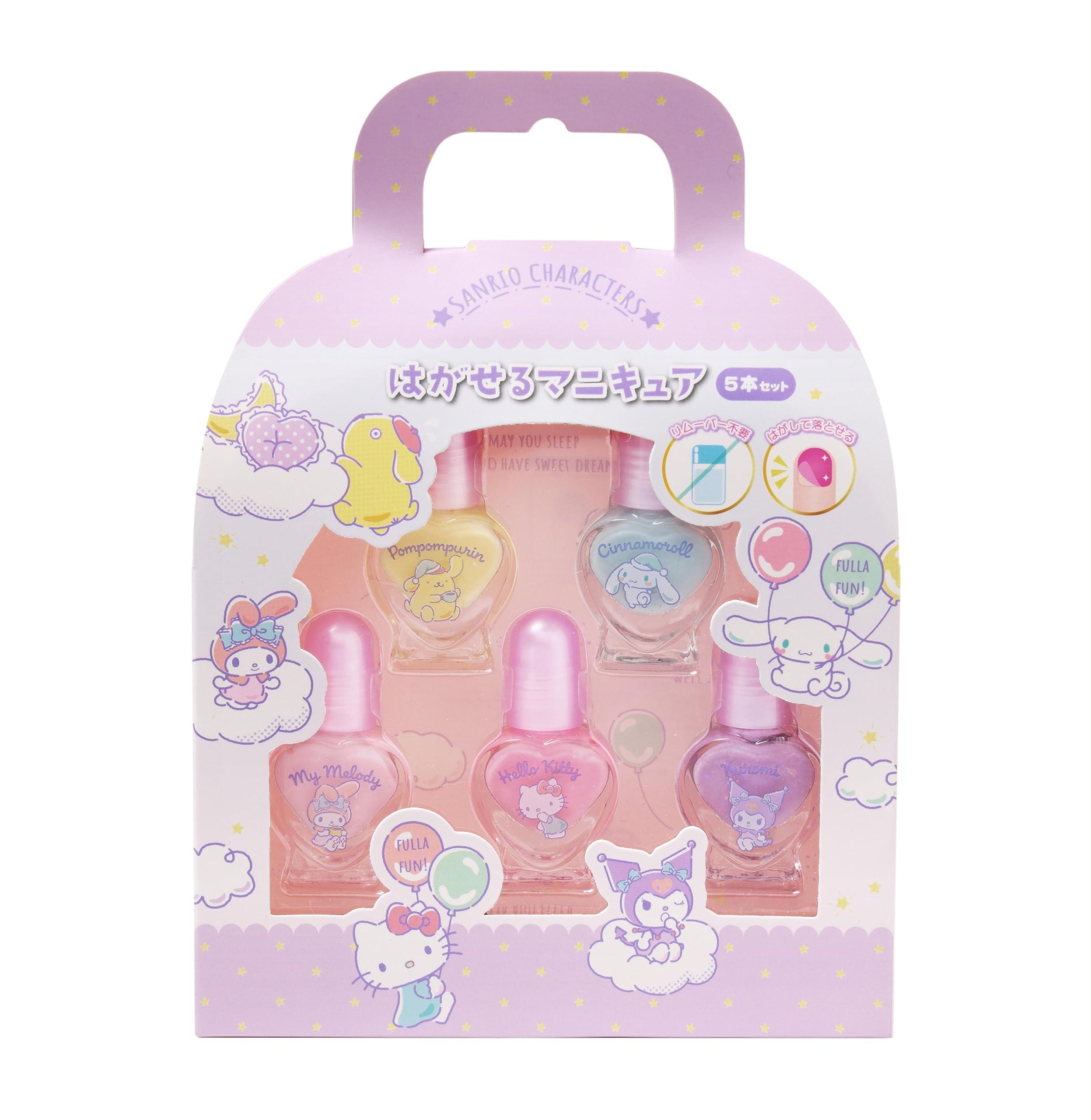 Reis Sanrio Characters Peel-Off Nail Polish 5-Piece Set 230728