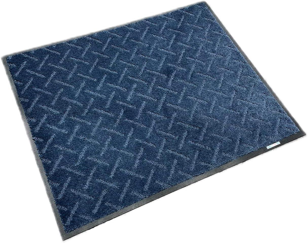 Antibacterial Floor Mat Drum Washer Compatible Industry-First SEK Antibacterial Processing Certification! Meets Disaster Prevention Performance Test Standards Resistant to Waviness Rubber Design (45×60cm)