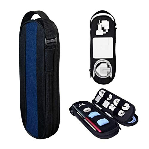 Power Packer - Multi-Function Gadget Pouch | Smart Storage with Stretch Material Device Pouch Ideal for Telework and Business Trips 3-Tier Structure for Unmatched Storage Capacity Denim