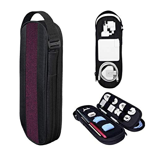 Power Packer - Multi-Function Gadget Pouch | Smart Storage with Stretch Material Device Pouch Ideal for Telework and Business Trips 3-Tier Structure for Unmatched Storage Capacity Bordeaux