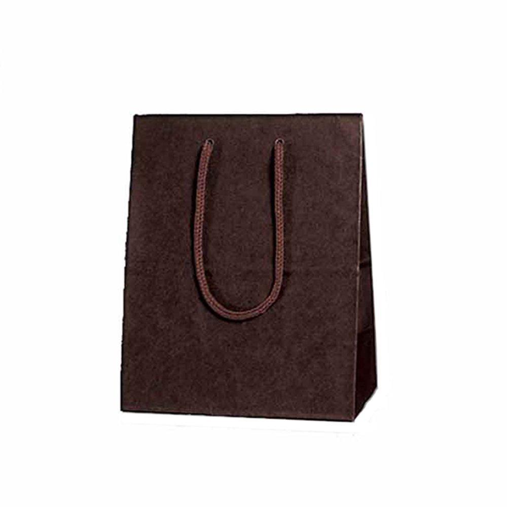 Shimojima Heiko Handle Paper Bag Color Charm Bag 20-12 Brown 20x12x25cm 10 Sheets