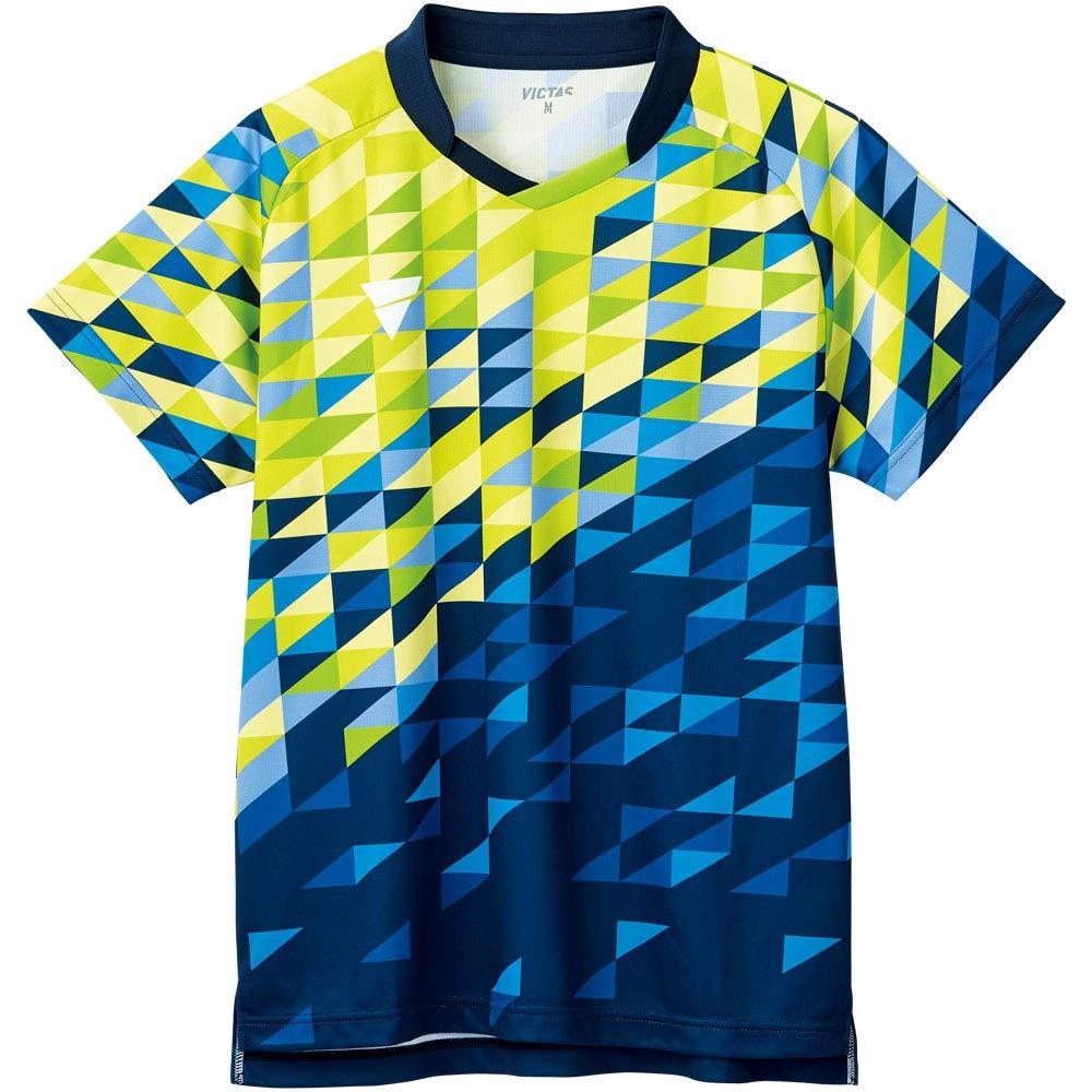 VICTAS Table Tennis Uniform Game Shirt Wear Unisex Game Shirt V-GS220 512101BL×YL (Blue×Yellow) XL