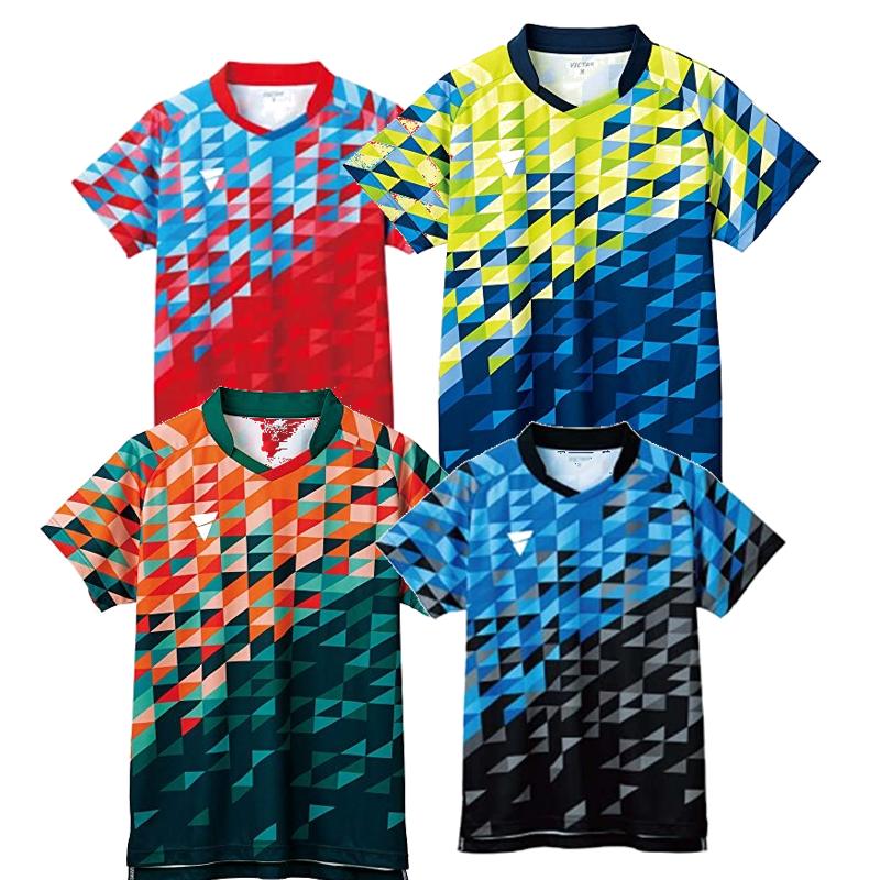 VICTAS Table Tennis Uniform Game Shirt Wear Unisex Game Shirt V-GS220 512101RD×BL (Red×Blue) XS