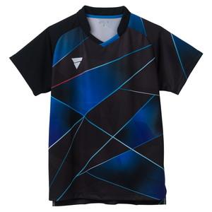 [VICTAS] Table Tennis Game Shirt V-GS260 Unisex JTTA Approved Official Match Wear Black (1000) XS 512211