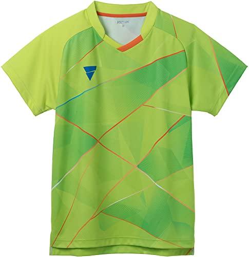[VICTAS] Table Tennis Game Shirt V-GS260 Unisex JTTA Approved Official Match Wear Lime Green (4200) S 512211