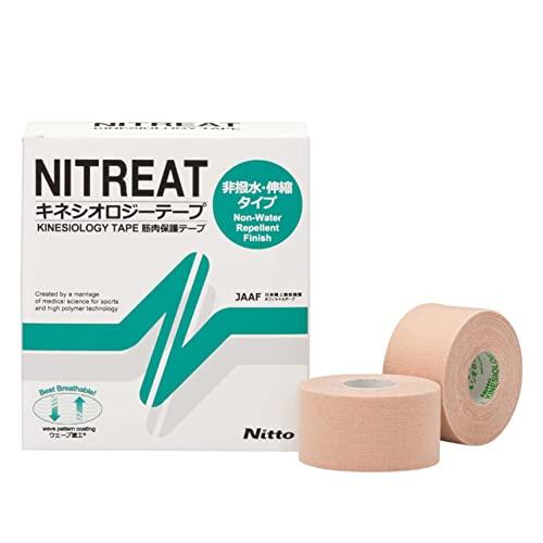 NITOMS NITRITE Kinesiology Tape Standard Type Muscle Protection Tape Multi-Roll Pack Stretchable Resistant to peeling and irritation Strong for layered application Beige Width 37.5mm × Length 5m [8 rolls] NK-37