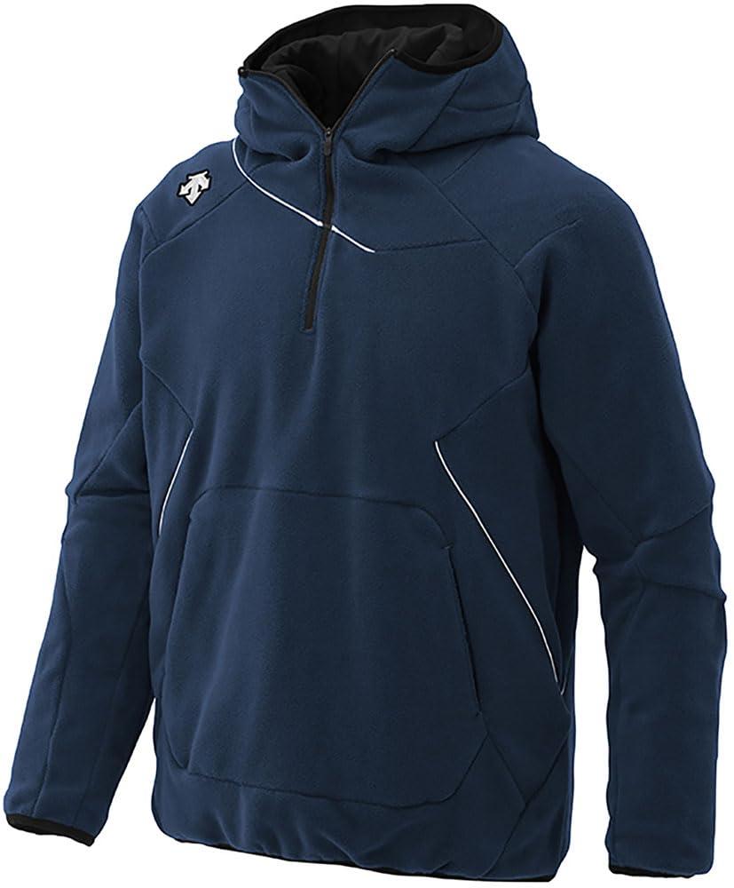 [Descente] Baseball Fleece Hoodie Junior Fleece Jacket DBX-2360JC Boys Dark Navy × Silver
