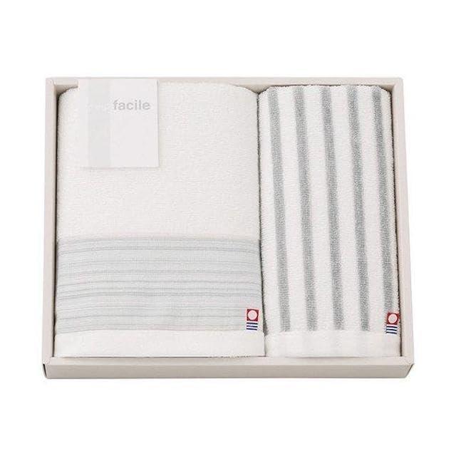 Fasil Face Wash Towel Set FCL-200N 1 Face Towel (34×75cm) 1 Wash Towel (34×36cm) 9277-030