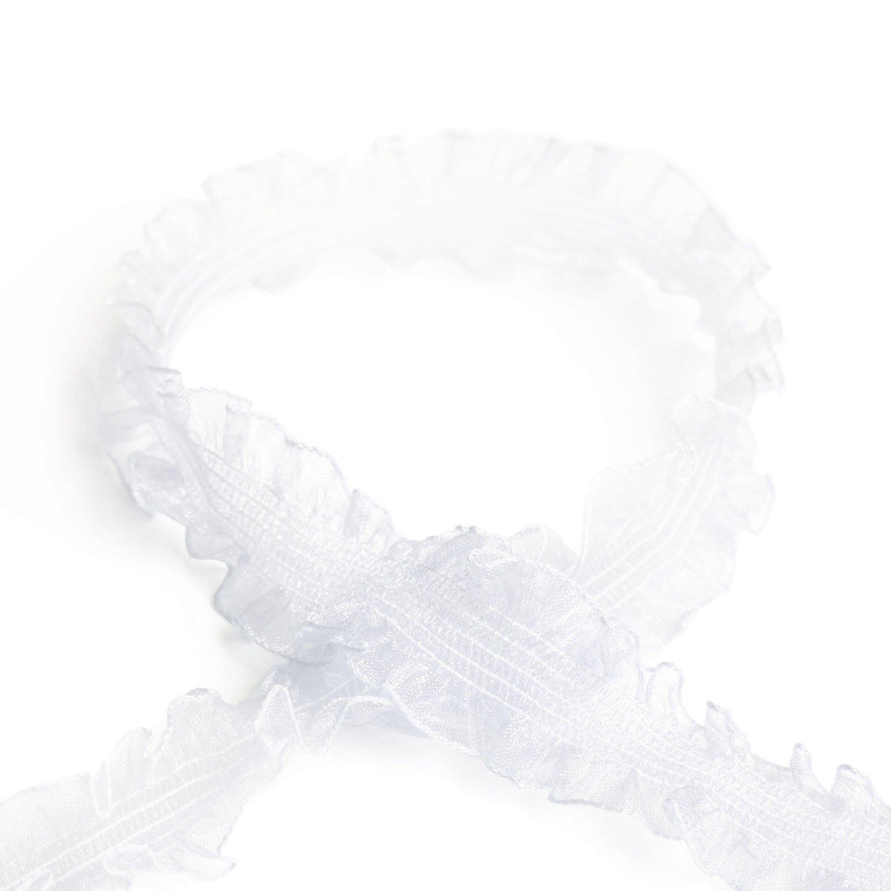 Blanc de Core Ribbon with N-Rubber Insert Organza No.9750-11 24mm × 5m