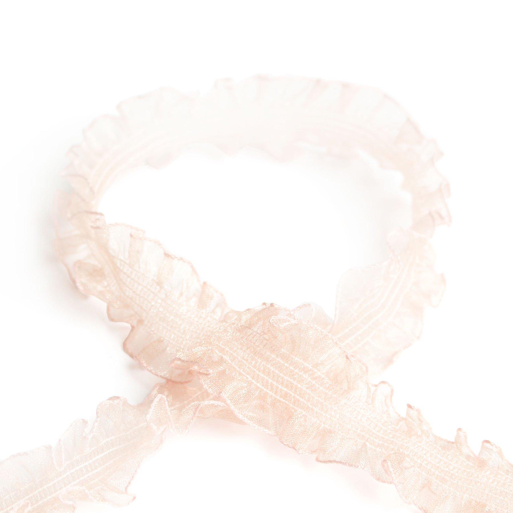Blanc de Core Ribbon with N-Rubber Insert Organza No.9750-51 24mm × 5m