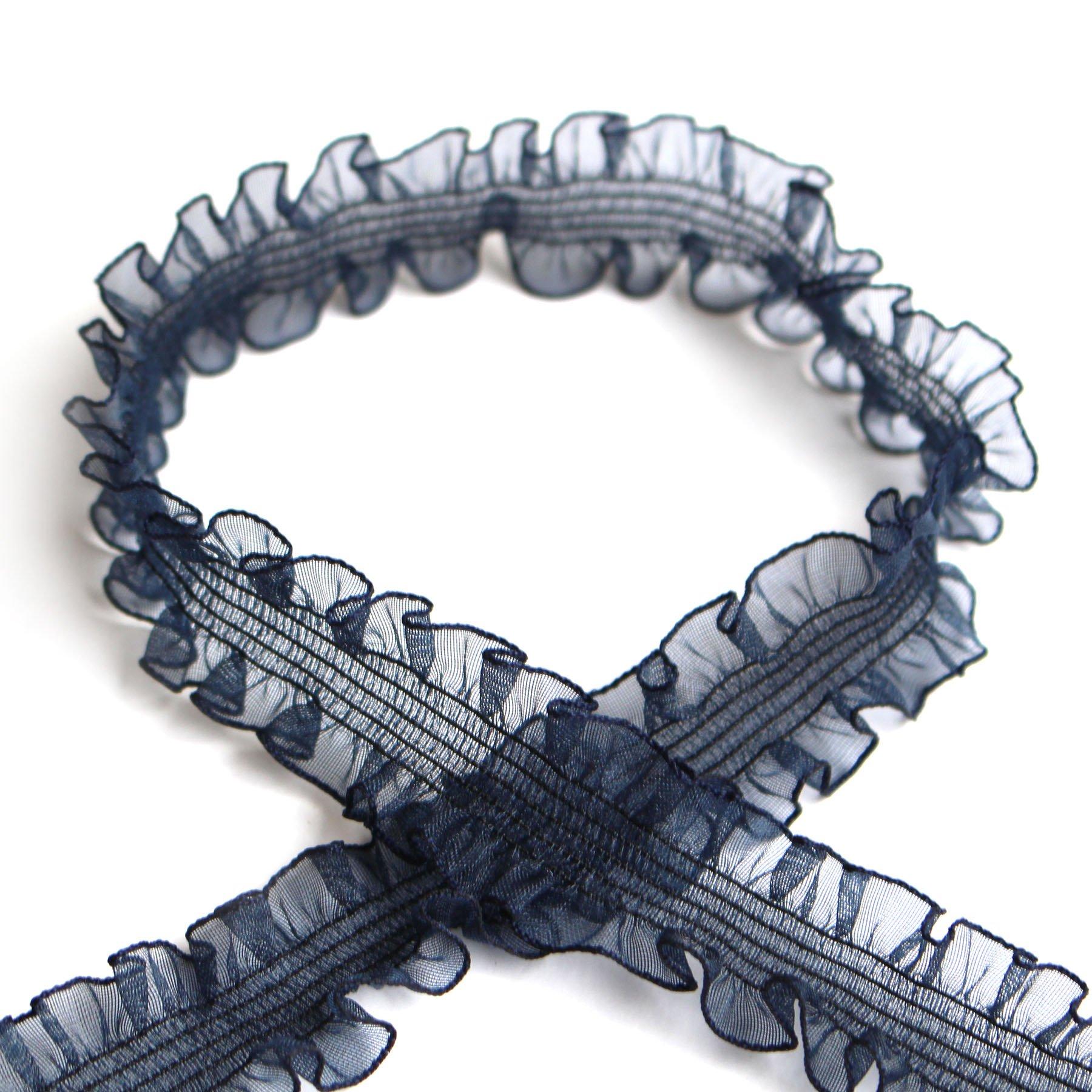 Blanc de Core Ribbon with N-Rubber Insert Organza No.9750-77 24mm × 5m