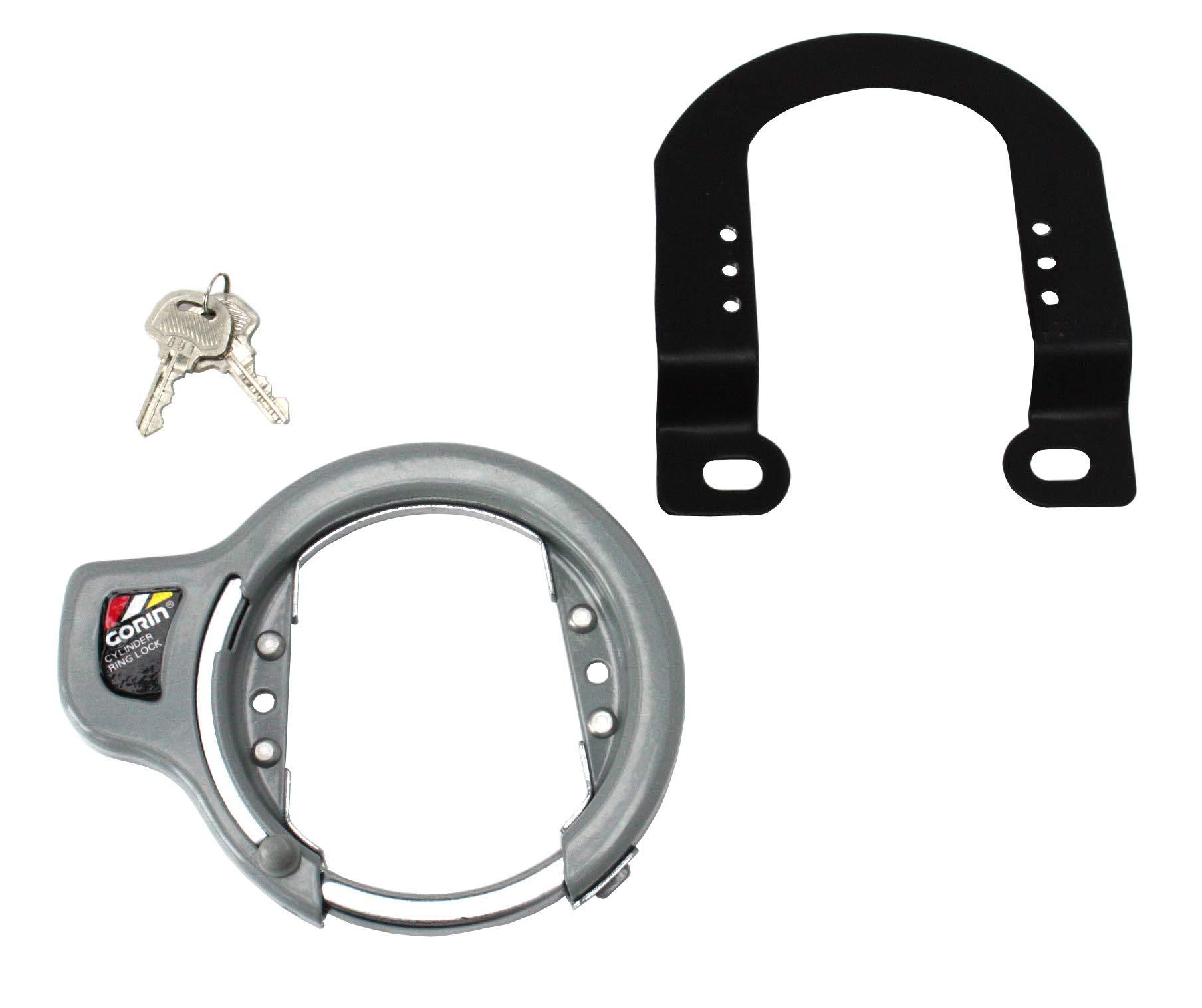 GORIN CTB/MTB Cylinder-Style Ring Lock for V-Brakes, Silver GR753-SL