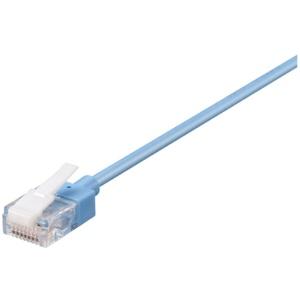 BUFFALO Cat6A LAN Cable with Slim Compact Connectors, 5m Blue BL6ATSM50BL