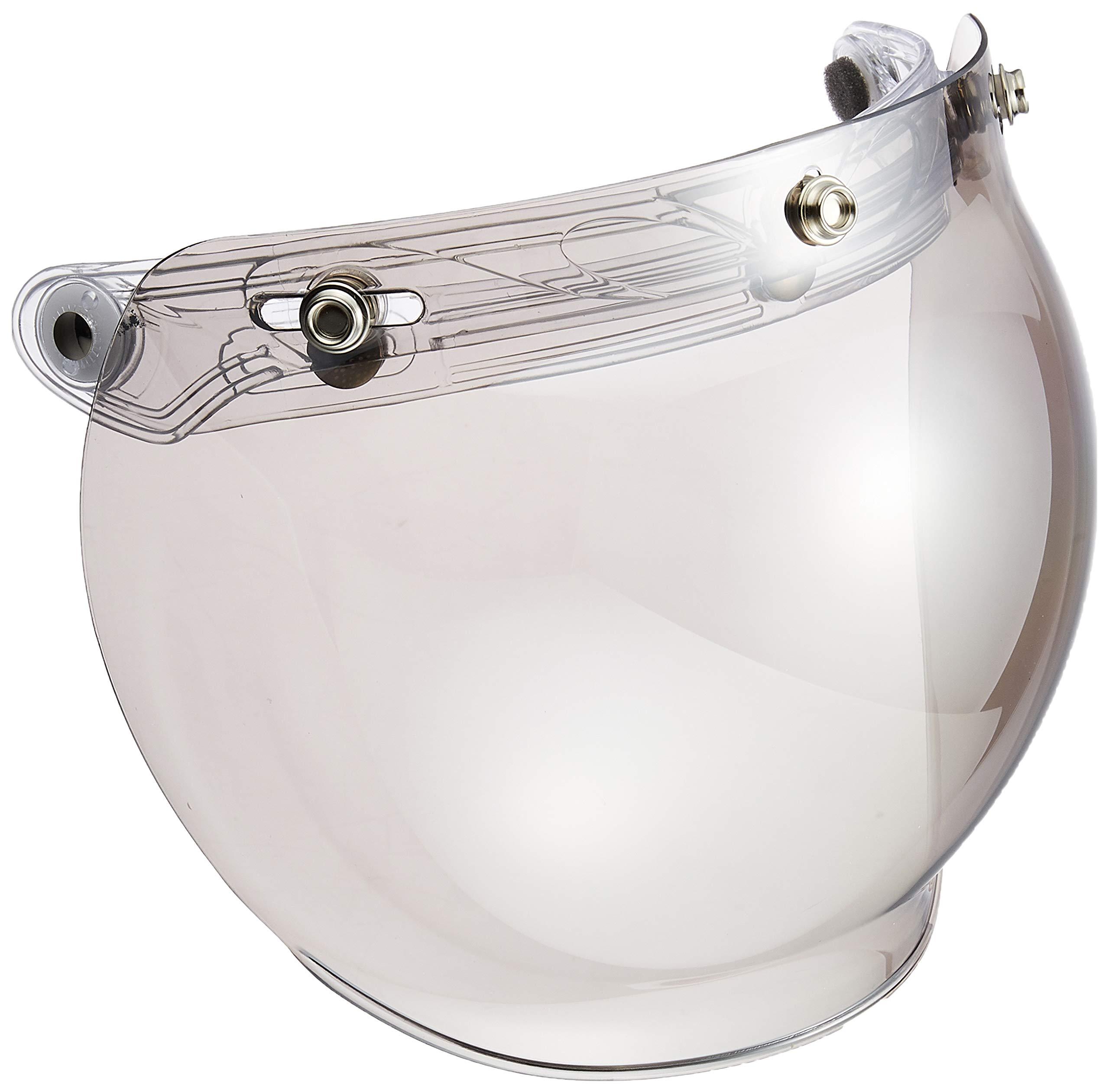 LEAD GRAVIS PZ-010A Mirror Type Bubble Shield & Clear Flip-Up Base Set Silver Mirror + Clear Base (PZ-010A SLMR/CL)