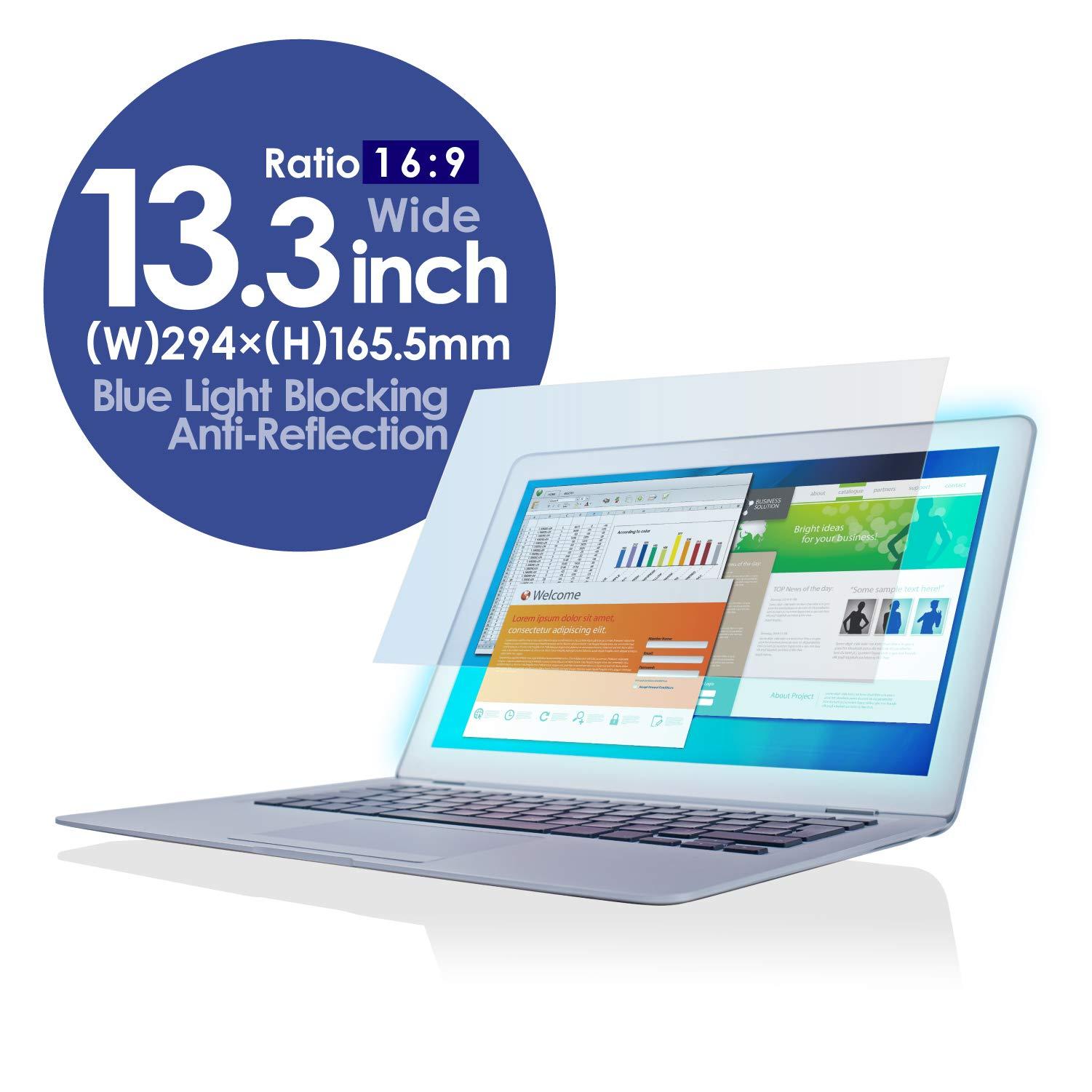 ELECOM LCD Protective Film Blue Light Cut 13.3-inch Anti-Glare 16:9 EF-FL133W2BL
