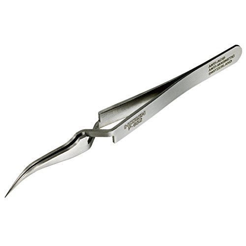 HOZAN Reverse Action Tweezers Overall Length: 115mm Tip Width: 0.2mm Maximum Opening: 15mm Weight: 13g P-652 Toy