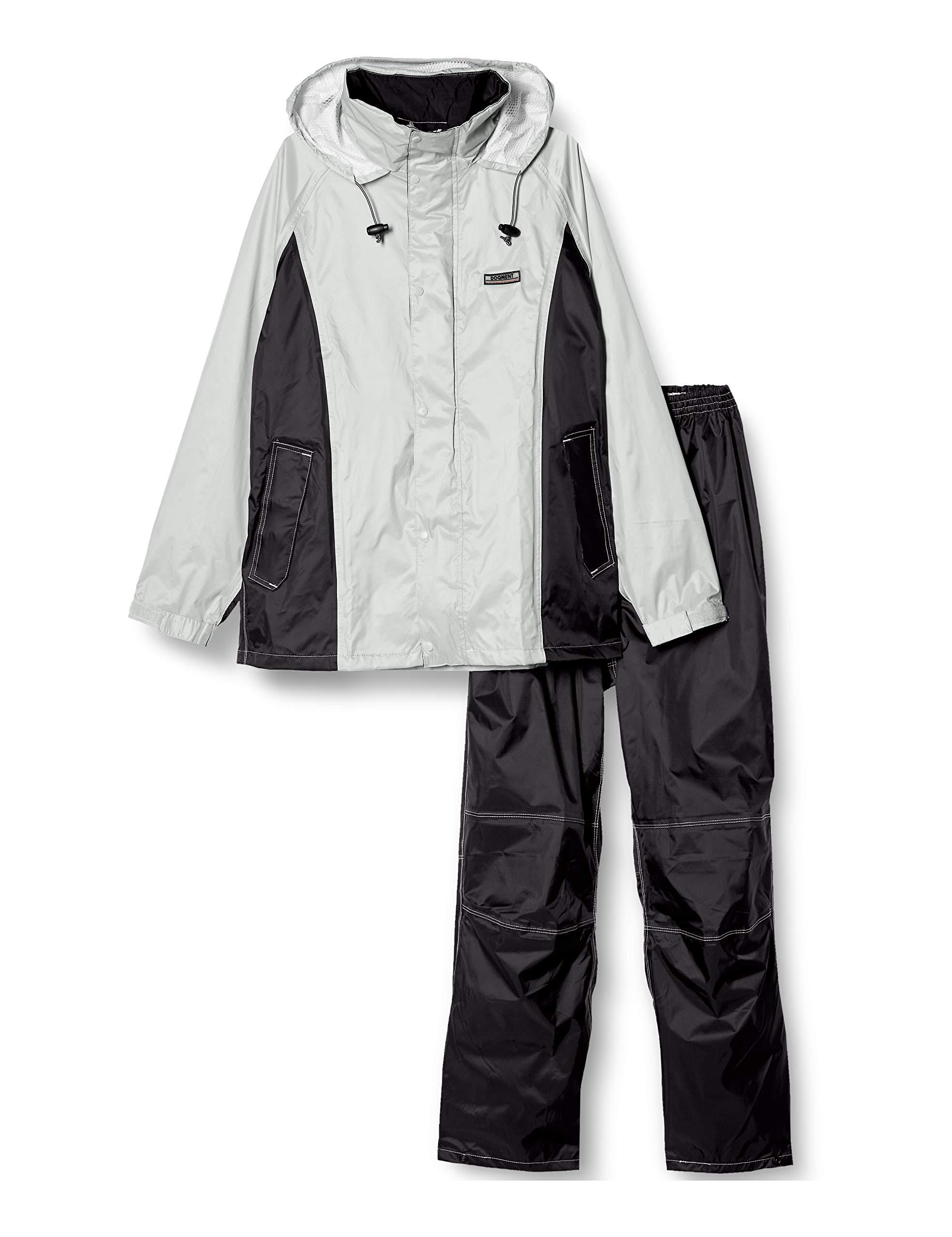 [Document] Rain Suit Set (Top and Bottom) Breathable Waterproof Fully Lined Mesh 3D Breeze Rain Men's Gray S