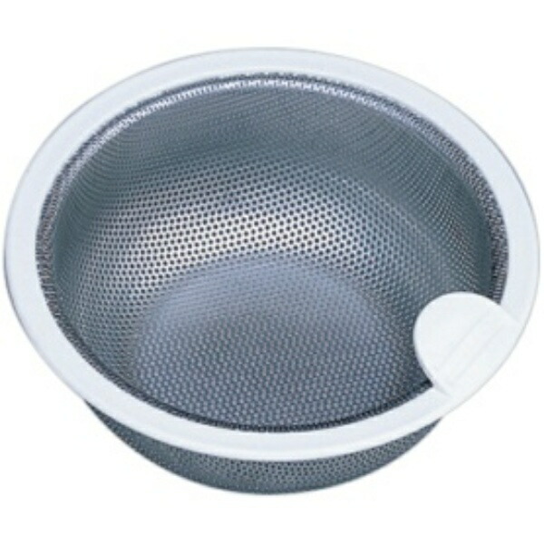 Belca Made in Japan Drain Strainer Sink Strainer Stainless Steel Shallow Waste Basket Type 135 Diameter 13.5 × Height 5.8 cm Stainless Steel/White SP-202T