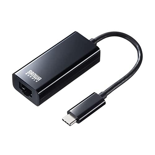 Sanwa Supply USB3.2 Type-C to LAN Adapter (Black) USB-CVLAN2BKN