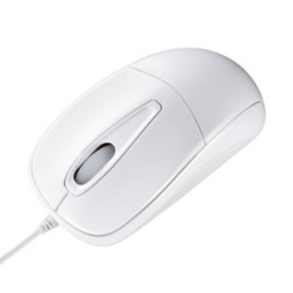 Sanwa Supply Wired USB Mouse Silent Optical 3-Button Medium White MA-122HW