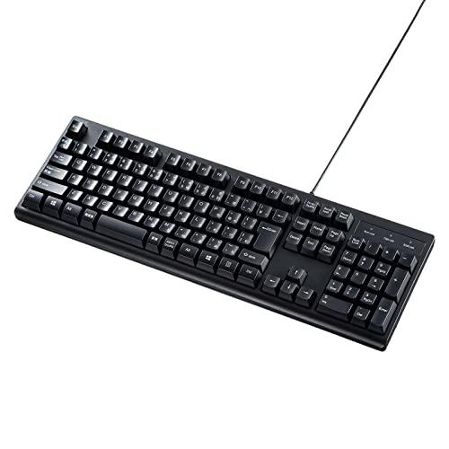 Sanwa Supply Keyboard Wired USB Connection Antibacterial, Waterproof, Dustproof Type Japanese 109-Key Black SKB-BS6BK