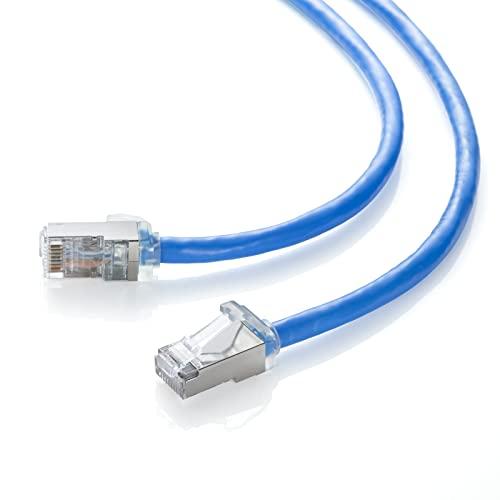 Sanwa Supply Category 6A STP LAN Cable (Ultra-Short Boot, Blue, 1m) KB-T6ASB-01BL