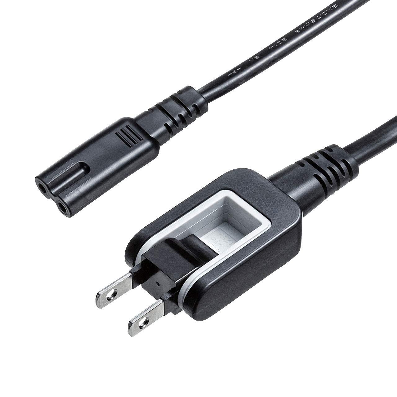 Sanwa Supply Glasses-Type Connector Compatible Power Cord (2m) KB-DM2S12A-2